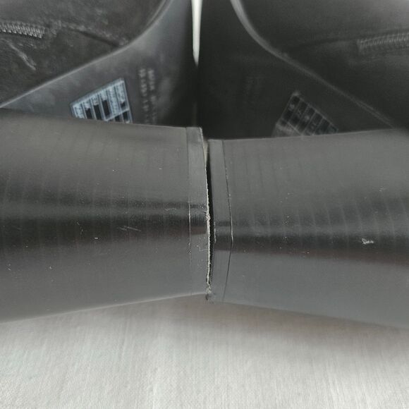 FOREVER 21 Boots Women 10 Black Faux Suede High Heel Ankle Point Toe Block Heel - Picture 7 of 7